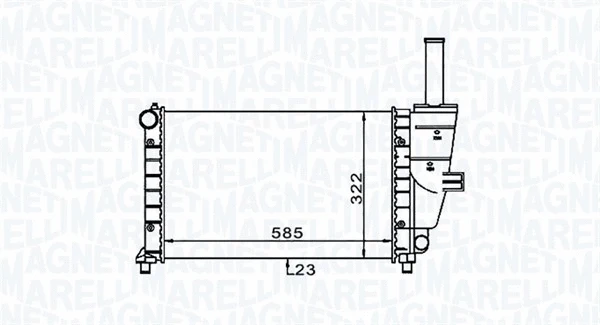 Variklio aušinimo radiatorius MAGNETI MARELLI 350213187100