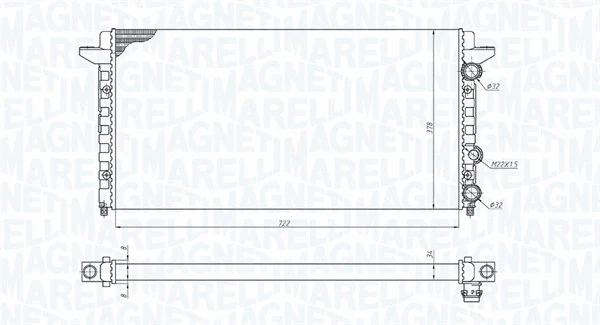 Variklio aušinimo radiatorius MAGNETI MARELLI 350213189200