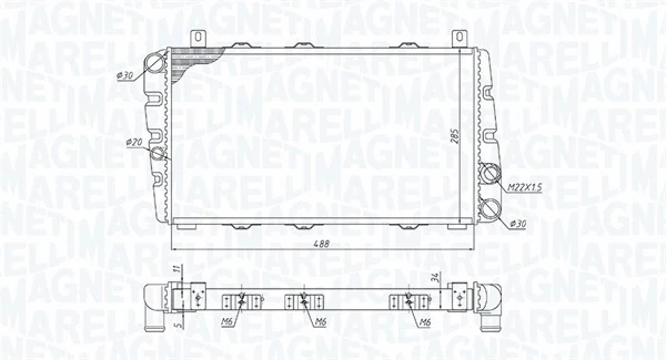 Variklio aušinimo radiatorius MAGNETI MARELLI 350213189700