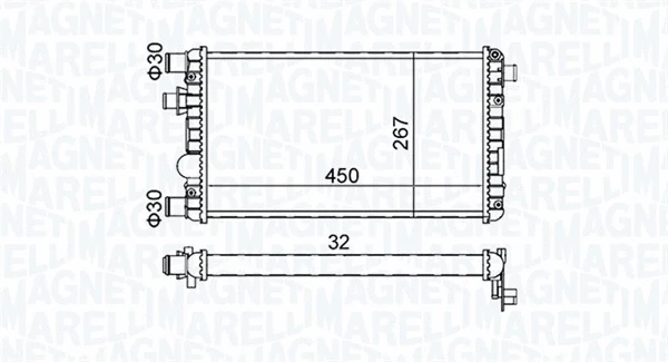 Variklio aušinimo radiatorius MAGNETI MARELLI 350213191300