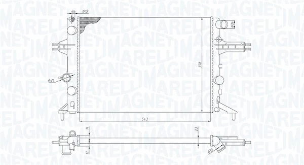 Variklio aušinimo radiatorius MAGNETI MARELLI 350213192400