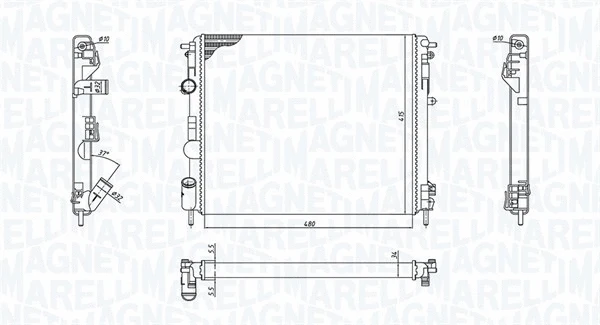 Variklio aušinimo radiatorius MAGNETI MARELLI 350213192600