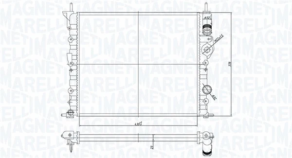 Variklio aušinimo radiatorius MAGNETI MARELLI 350213194700