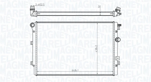 Variklio aušinimo radiatorius MAGNETI MARELLI 350213196800