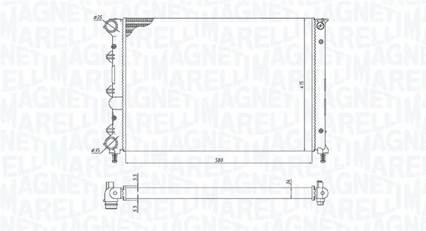 Variklio aušinimo radiatorius MAGNETI MARELLI 350213198400