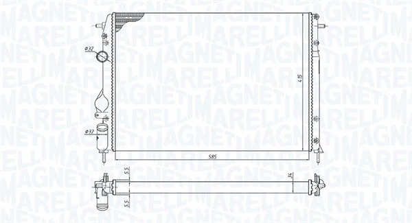 Variklio aušinimo radiatorius MAGNETI MARELLI 350213198500