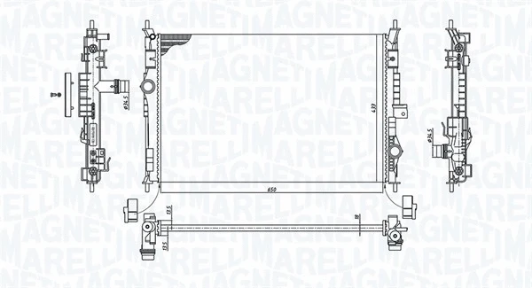 Variklio aušinimo radiatorius MAGNETI MARELLI 350213199600