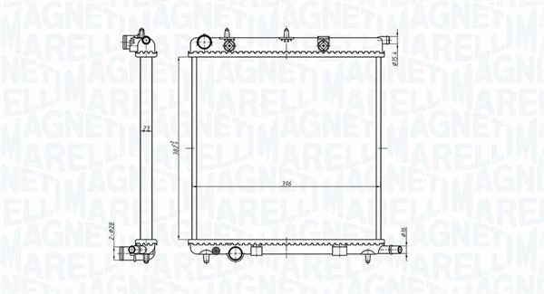 Variklio aušinimo radiatorius MAGNETI MARELLI 350213819000