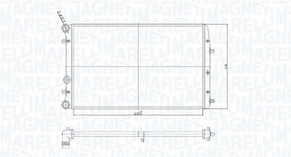 Variklio aušinimo radiatorius MAGNETI MARELLI 350213841000