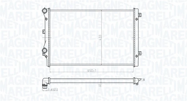 Variklio aušinimo radiatorius MAGNETI MARELLI 350213852000