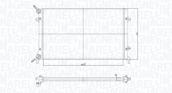 Variklio aušinimo radiatorius MAGNETI MARELLI 350213853000