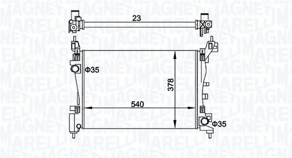 Variklio aušinimo radiatorius MAGNETI MARELLI 350213899000