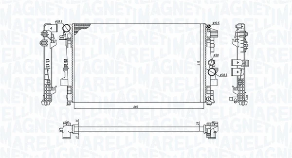 Variklio aušinimo radiatorius MAGNETI MARELLI 350213955000