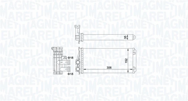 Salono radiatorius MAGNETI MARELLI 350218435000