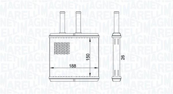 Salono radiatorius MAGNETI MARELLI 350218437000