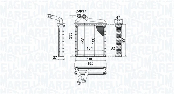 Salono radiatorius MAGNETI MARELLI 350218442000