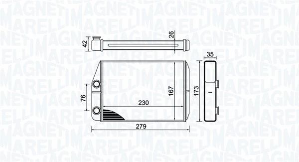 Salono radiatorius MAGNETI MARELLI 350218443000