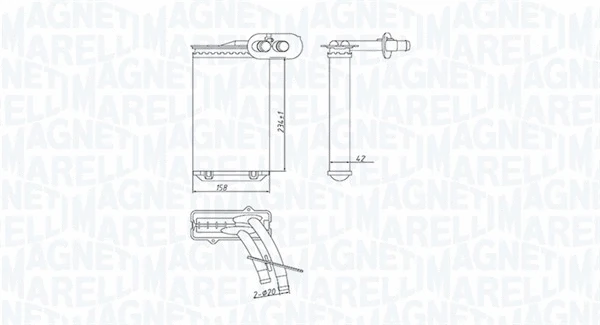 Salono radiatorius MAGNETI MARELLI 350218447000