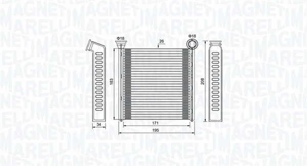 Salono radiatorius MAGNETI MARELLI 350218448000