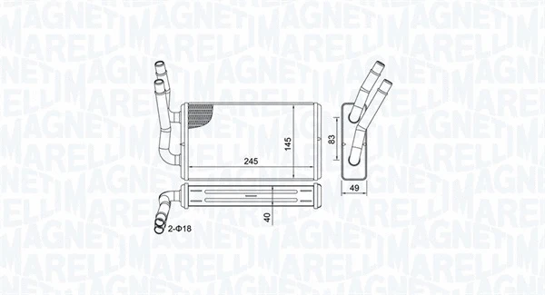 Salono radiatorius MAGNETI MARELLI 350218450000