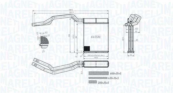 Salono radiatorius MAGNETI MARELLI 350218453000