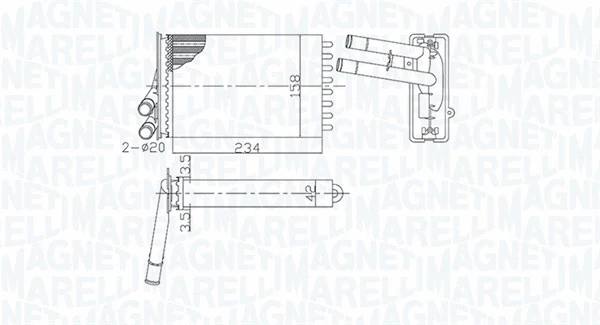 Salono radiatorius MAGNETI MARELLI 350218462000