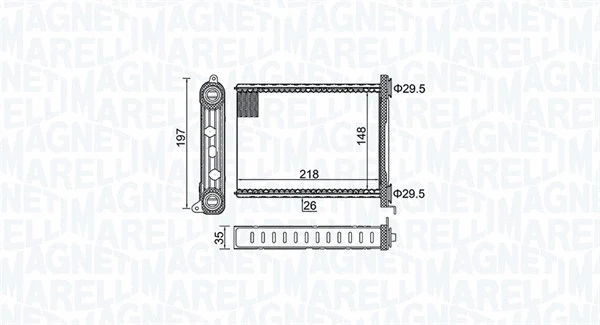 Salono radiatorius MAGNETI MARELLI 350218464000