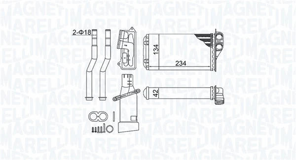 Salono radiatorius MAGNETI MARELLI 350218466000
