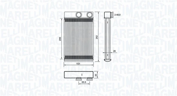 Salono radiatorius MAGNETI MARELLI 350218478000