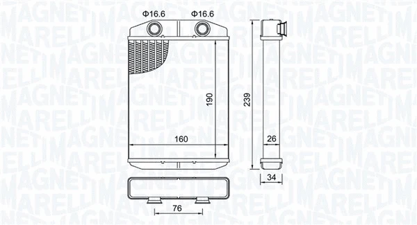 Salono radiatorius MAGNETI MARELLI 350218507000