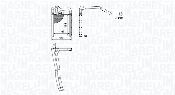 Salono radiatorius MAGNETI MARELLI 350218508000