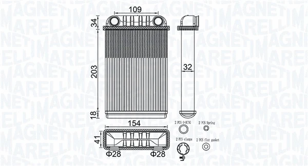 Salono radiatorius MAGNETI MARELLI 350218512000