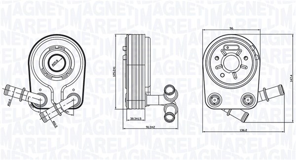 Variklio alyvos aušintuvas MAGNETI MARELLI 350300000100