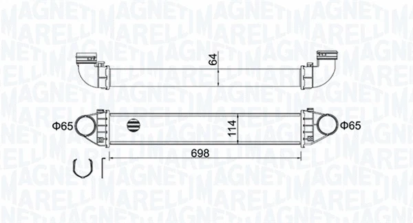 Kompresoriaus tarpinio suslėgto oro aušintuvas MAGNETI MARELLI 351319204210