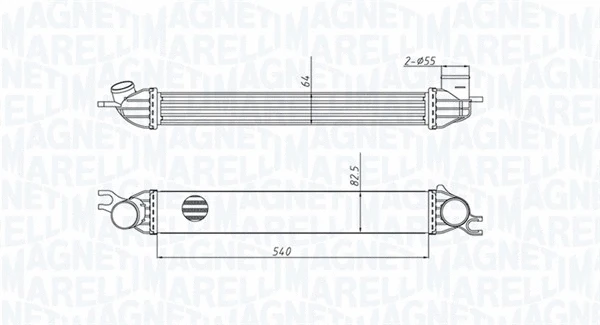Kompresoriaus tarpinio suslėgto oro aušintuvas MAGNETI MARELLI 351319204290