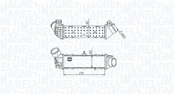 Kompresoriaus tarpinio suslėgto oro aušintuvas MAGNETI MARELLI 351319204490