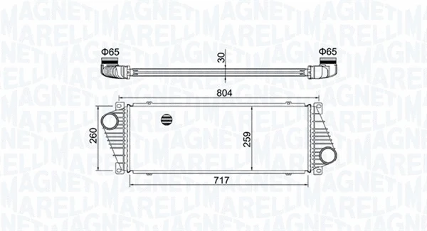Kompresoriaus tarpinio suslėgto oro aušintuvas MAGNETI MARELLI 351319205020
