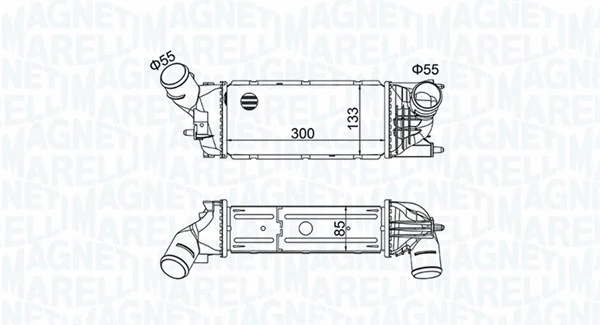Kompresoriaus tarpinio suslėgto oro aušintuvas MAGNETI MARELLI 351319205120