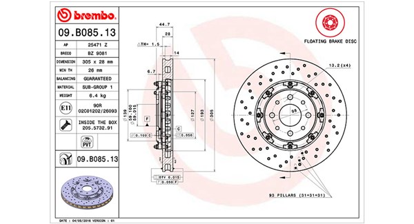 Stabdžių diskas MAGNETI MARELLI 360406129603