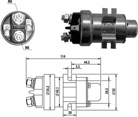 Starterio solenoidinis jungiklis MAGNETI MARELLI 940113050019