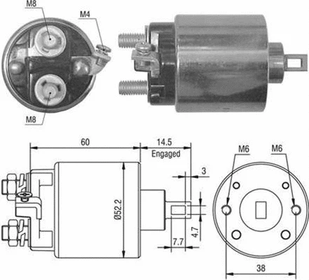 Starterio solenoidinis jungiklis MAGNETI MARELLI 940113050022