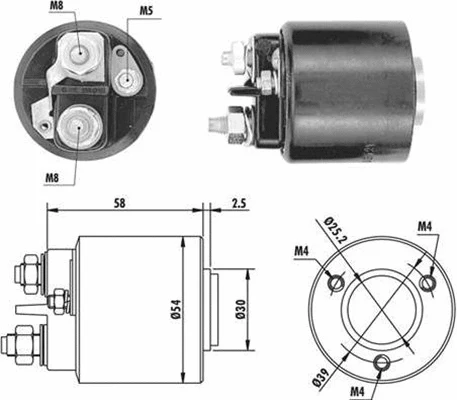 Starterio solenoidinis jungiklis MAGNETI MARELLI 940113050059