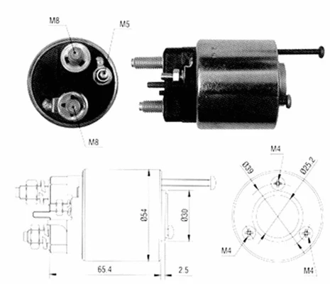 Starterio solenoidinis jungiklis MAGNETI MARELLI 940113050065