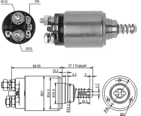 Starterio solenoidinis jungiklis MAGNETI MARELLI 940113050187