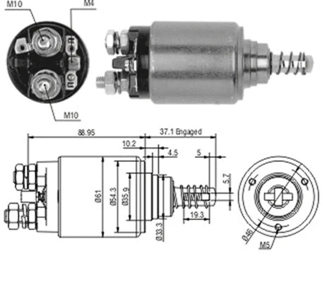 Starterio solenoidinis jungiklis MAGNETI MARELLI 940113050189