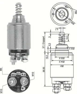 Starterio solenoidinis jungiklis MAGNETI MARELLI 940113050252