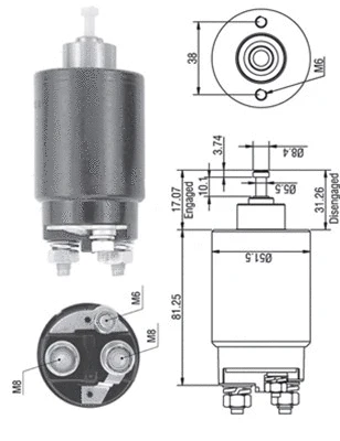 Starterio solenoidinis jungiklis MAGNETI MARELLI 940113050264