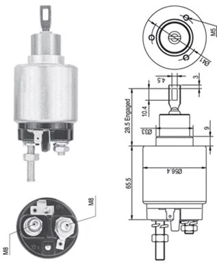 Starterio solenoidinis jungiklis MAGNETI MARELLI 940113050325
