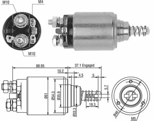 Starterio solenoidinis jungiklis MAGNETI MARELLI 940113050402