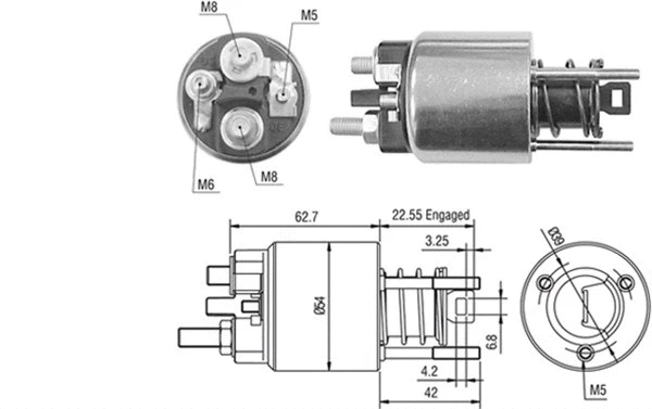 Starterio solenoidinis jungiklis MAGNETI MARELLI 940113050423